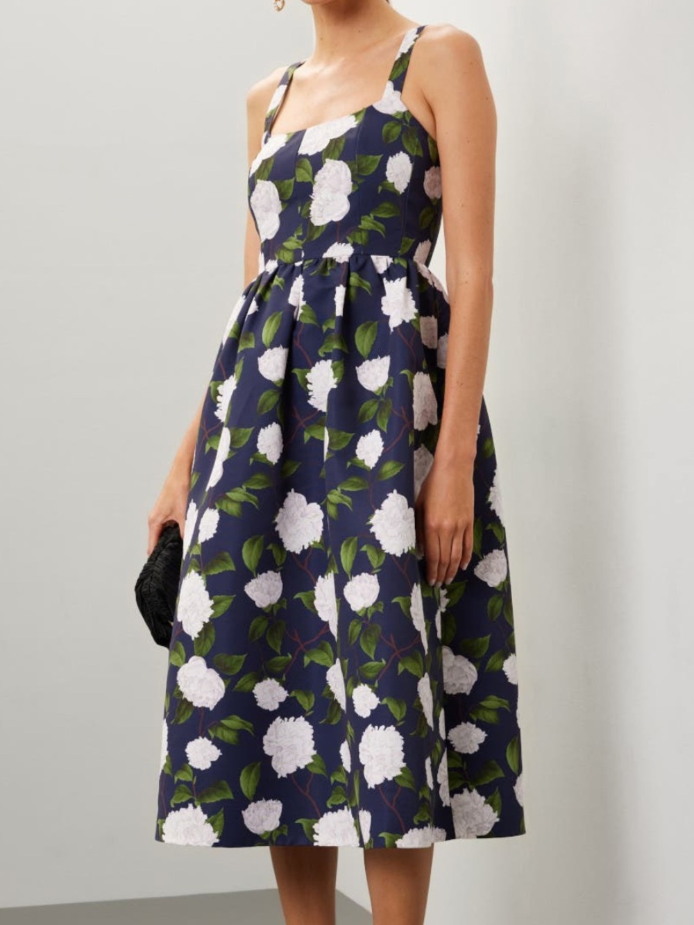 Sachin + Babi Olena Navy Floral Midi Dress